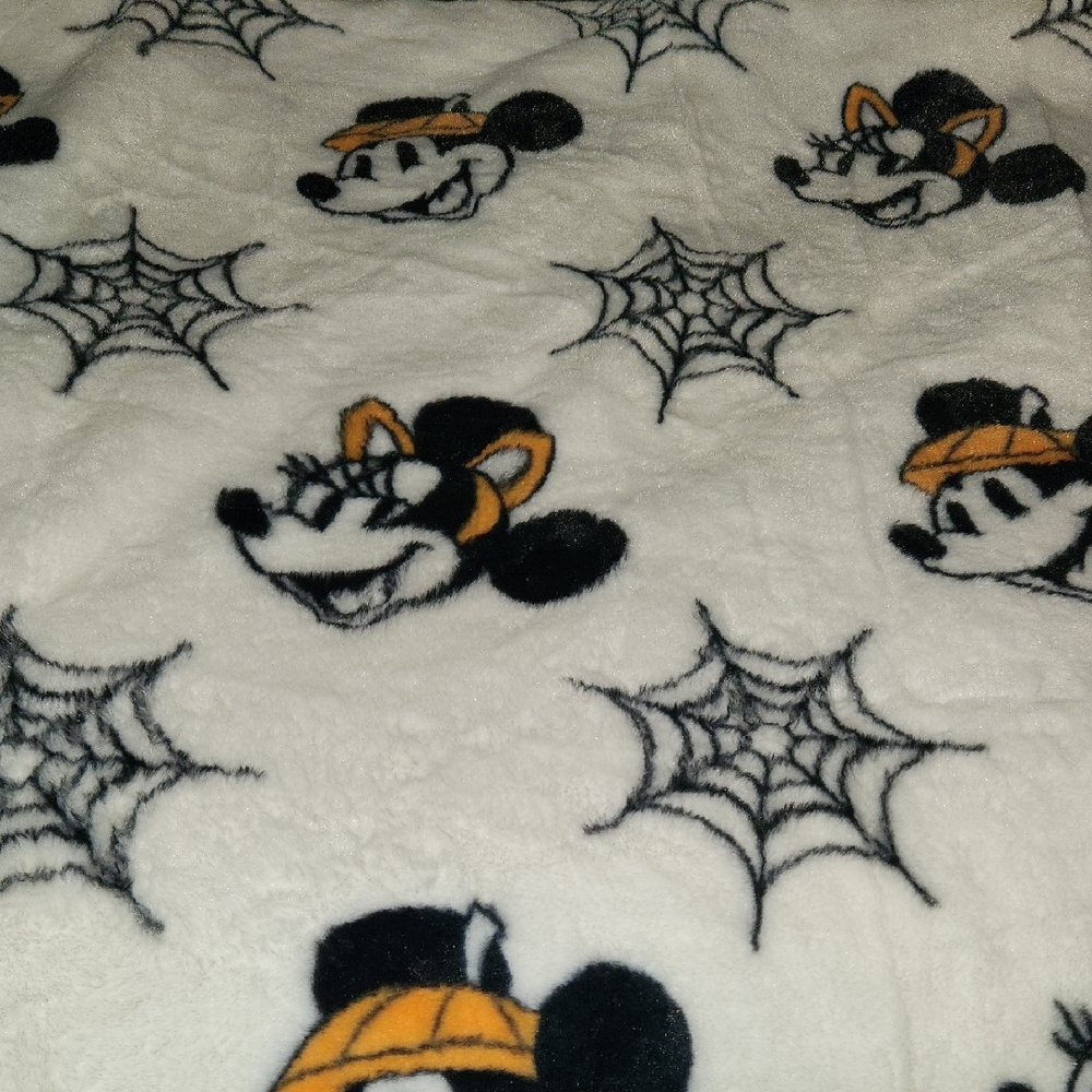 Disney Black and White Halloween Blanket